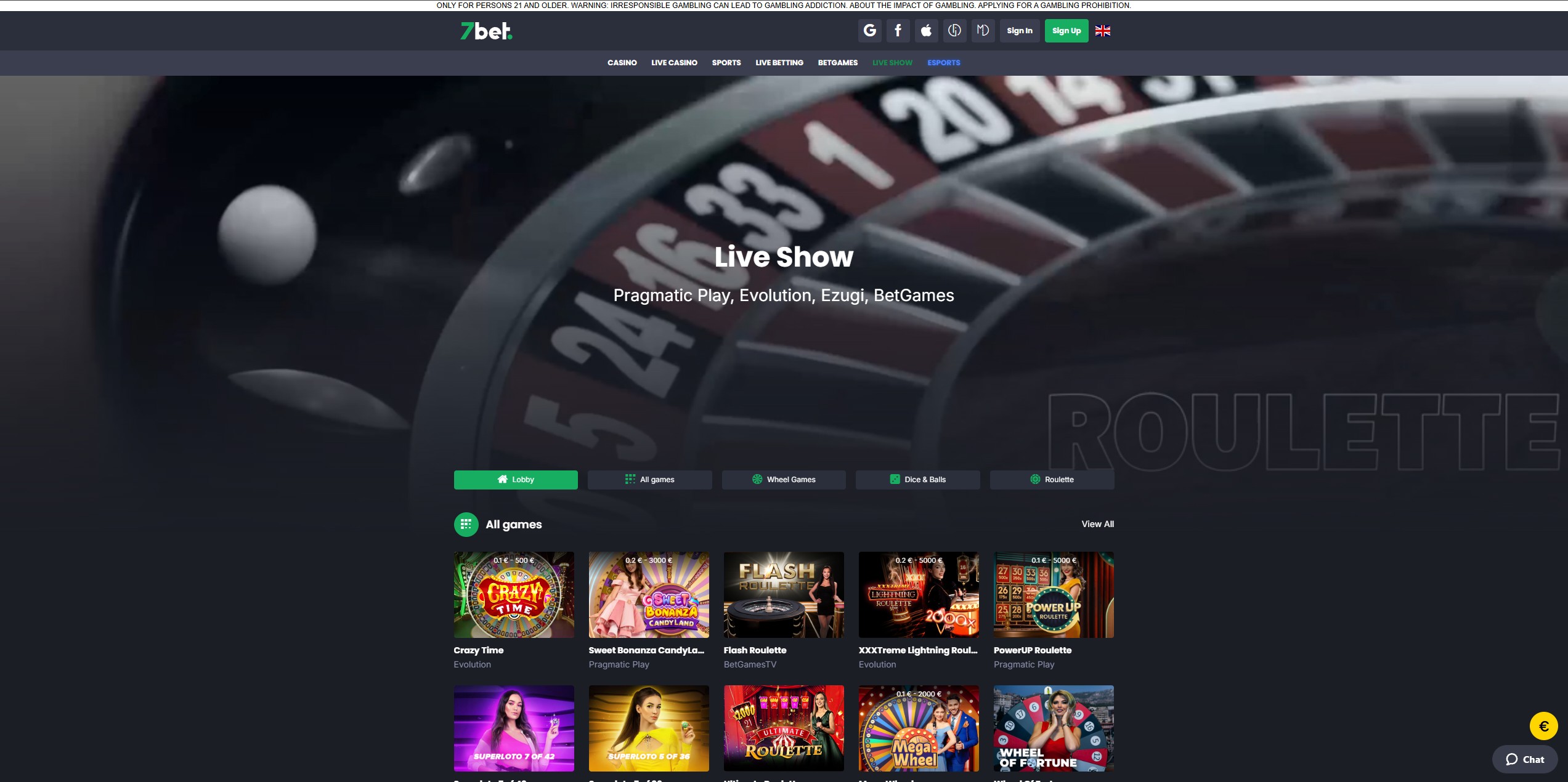 7BET Casino screenshot 3