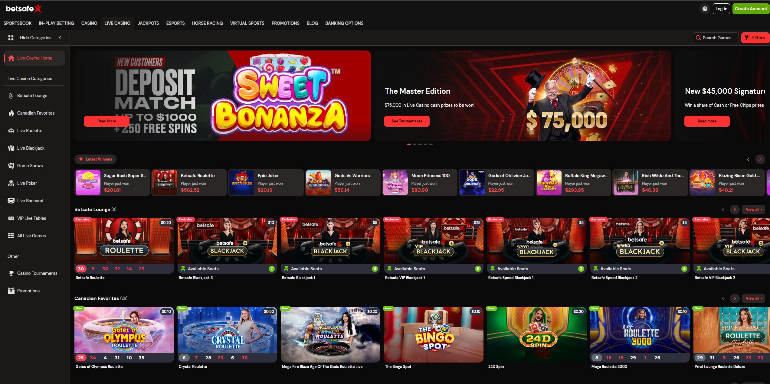 Betsafe Casino screenshot 4