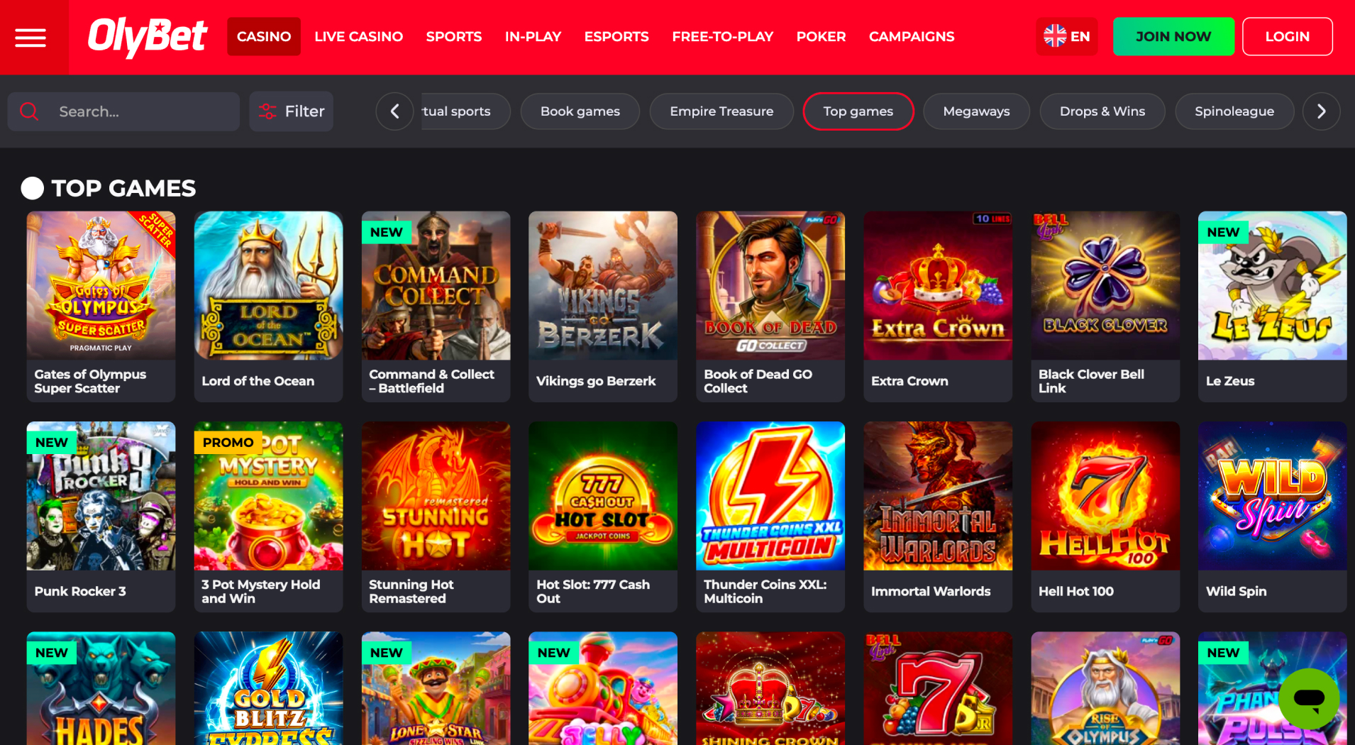 OlyBet Casino screenshot 3