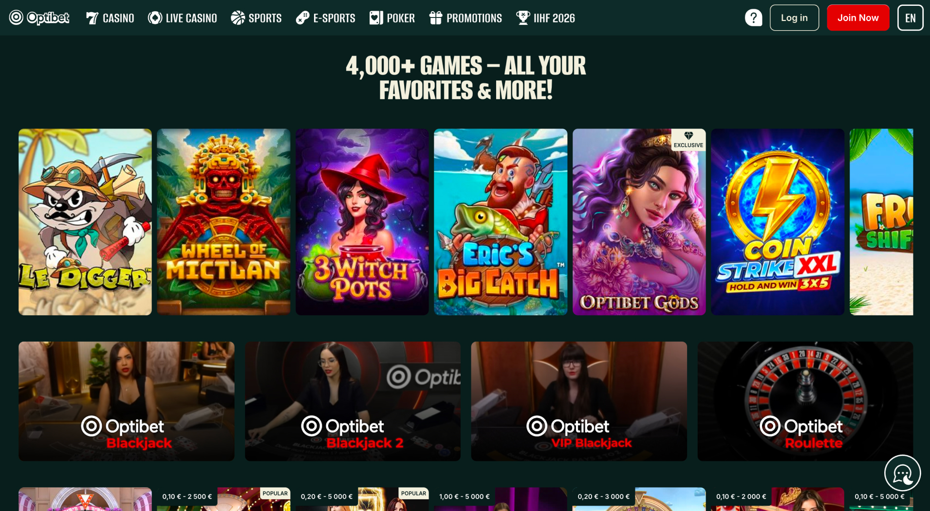 Optibet Casino screenshot 2