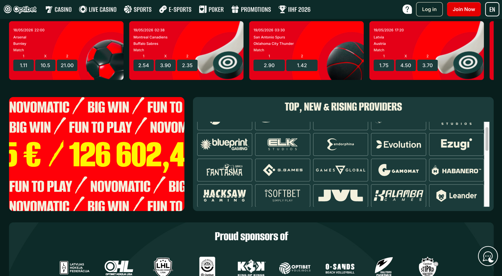 Optibet Casino screenshot 3