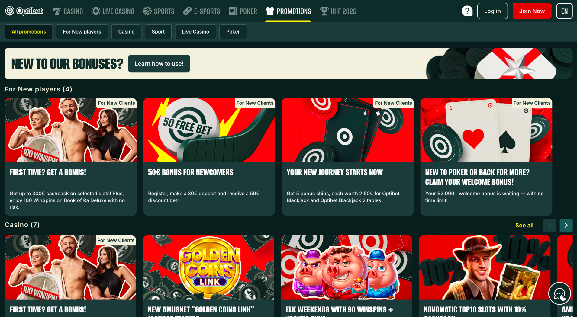 Optibet Casino screenshot 4