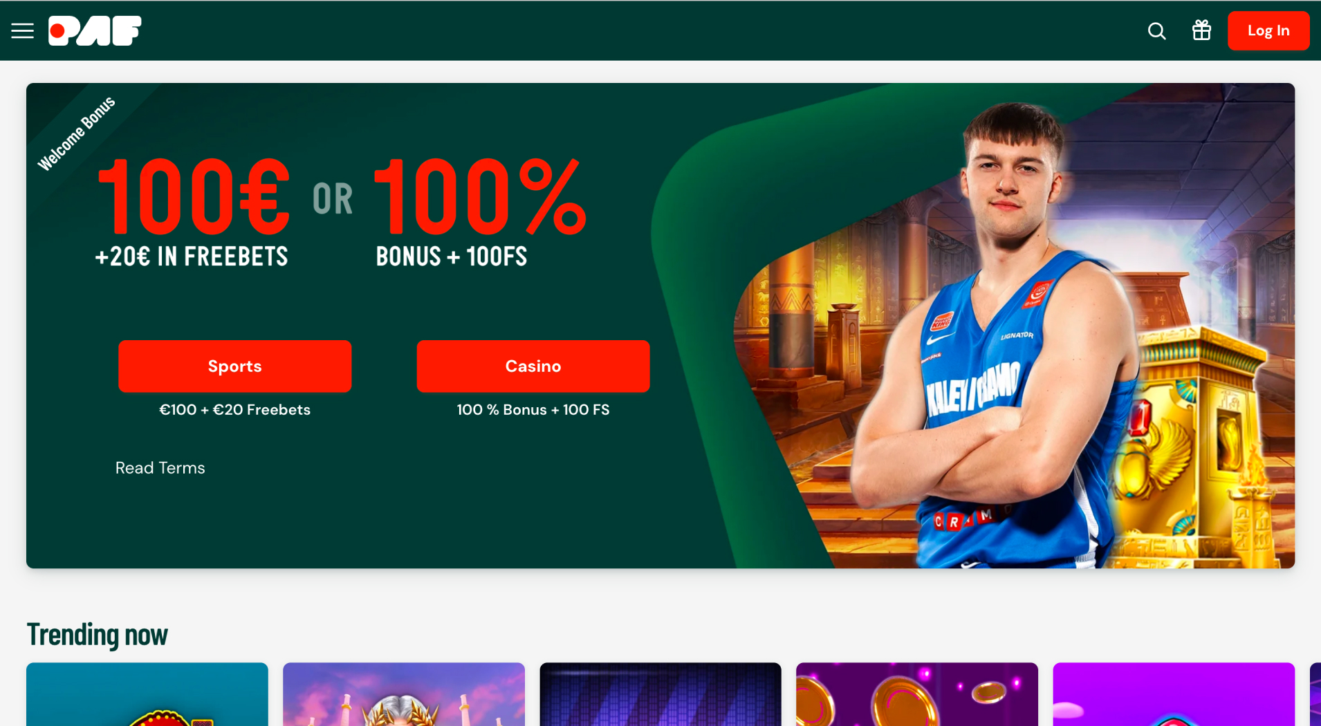 Paf Casino screenshot 1