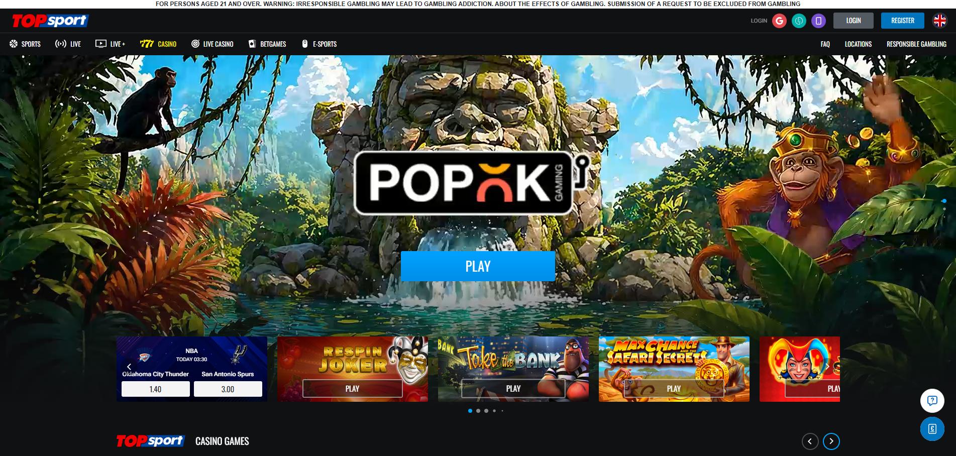 TopSport Casino screenshot 1