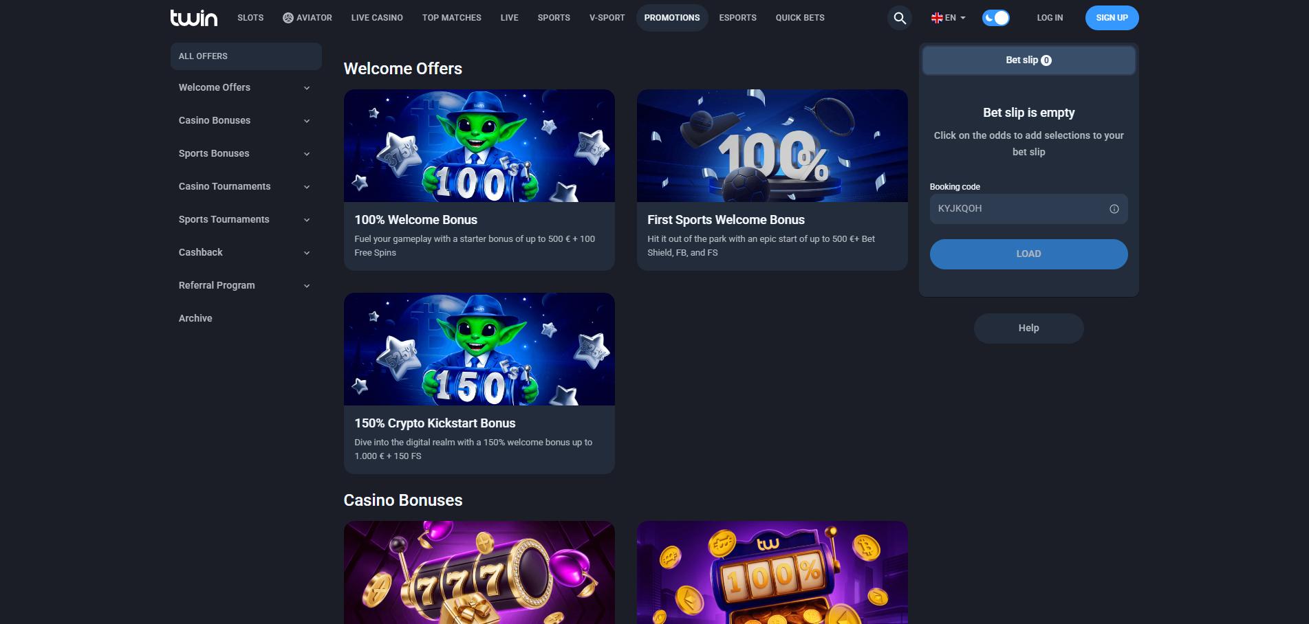 Twin Casino screenshot 3